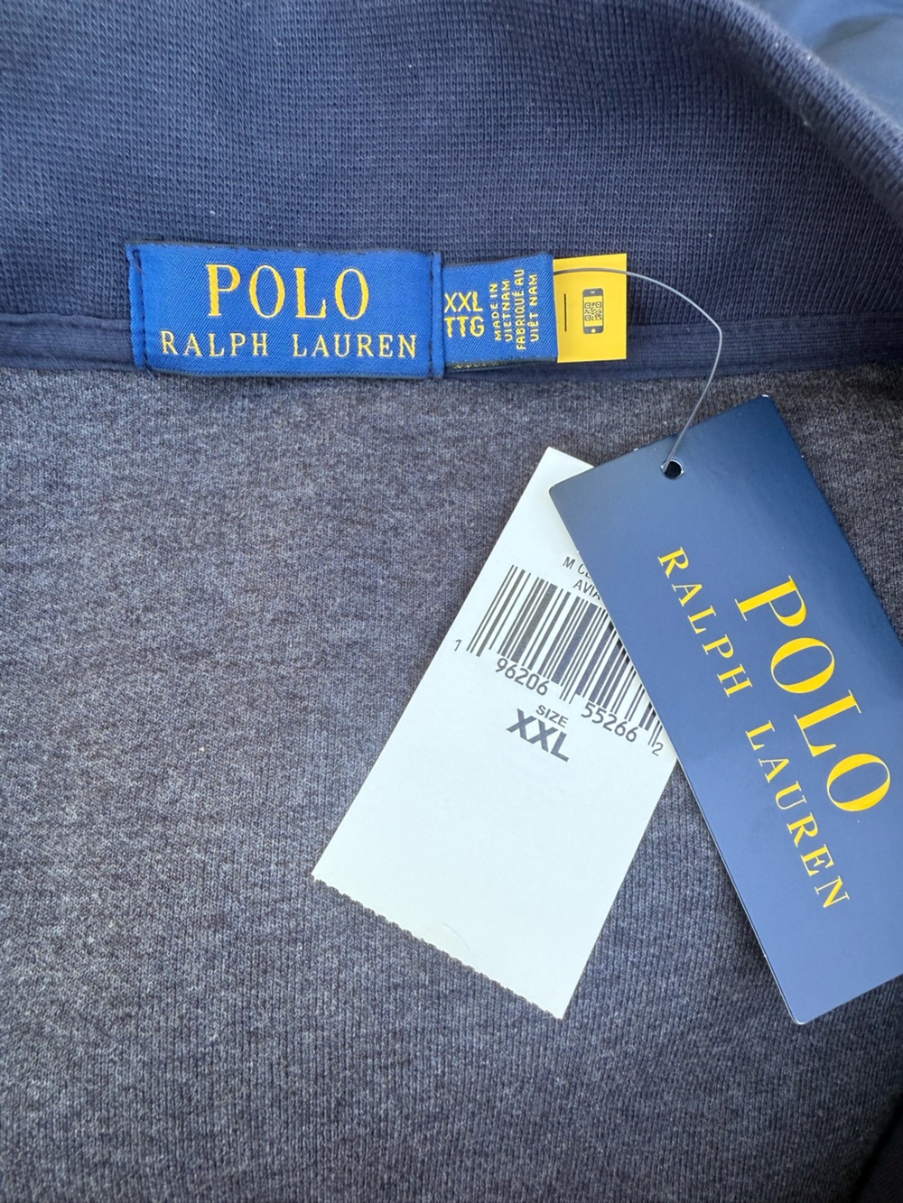 Polo Ralph Lauren Men's Aviator Navy Quilted Panel Hooded Vest - Picture 16 of 16